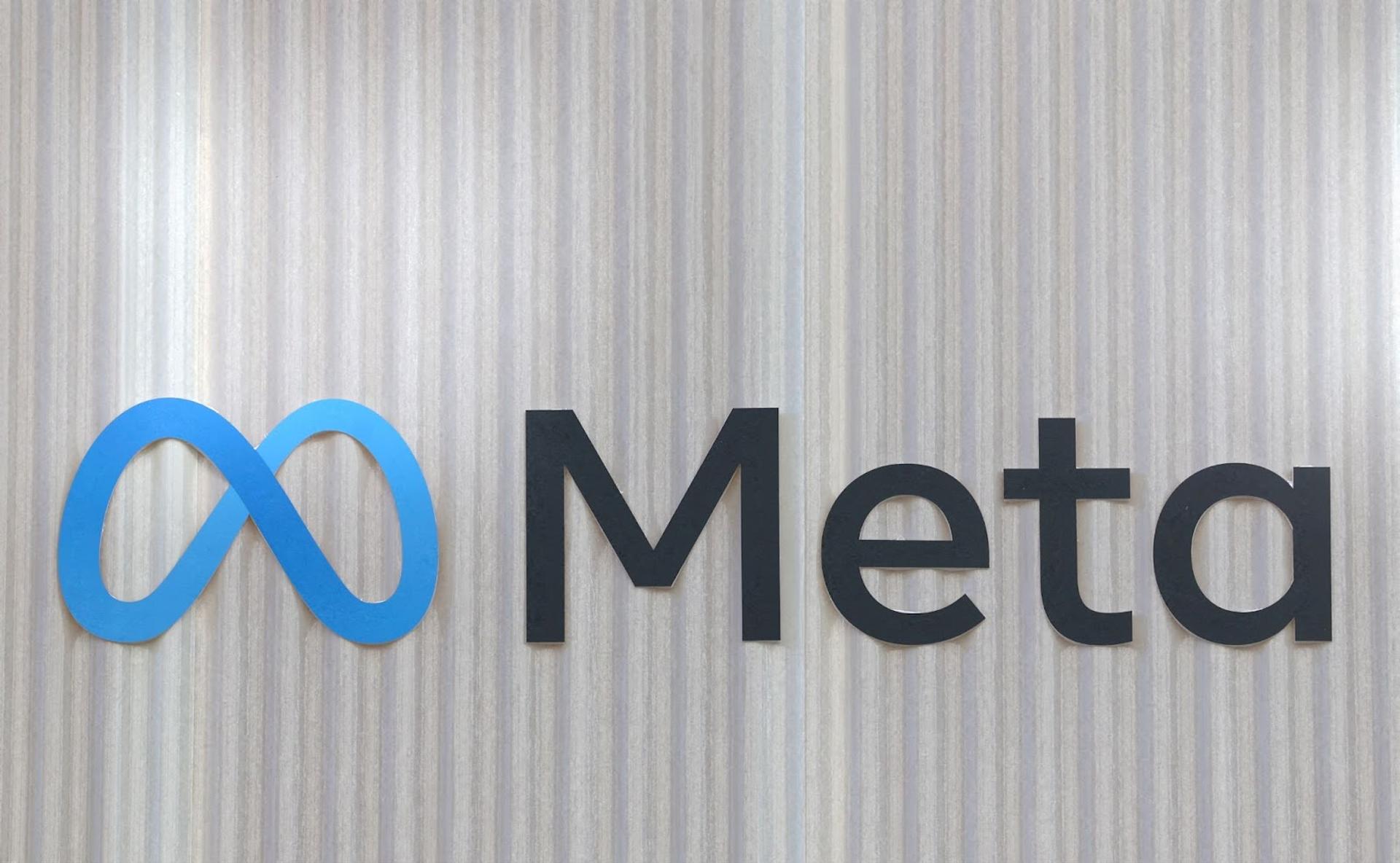The logo of Meta.