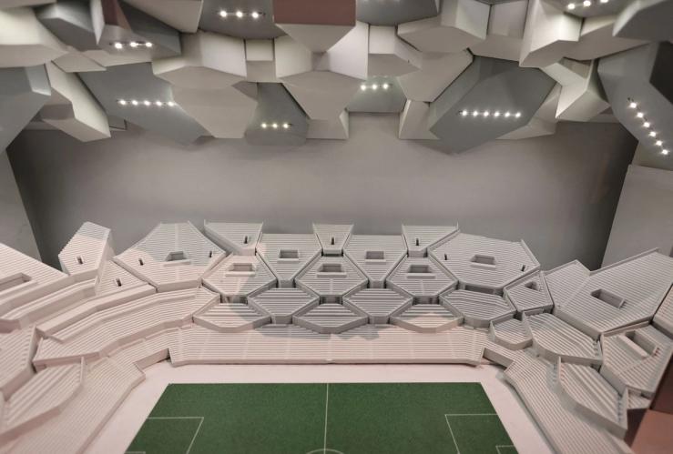 A model of the proposed NEOM Stadium.