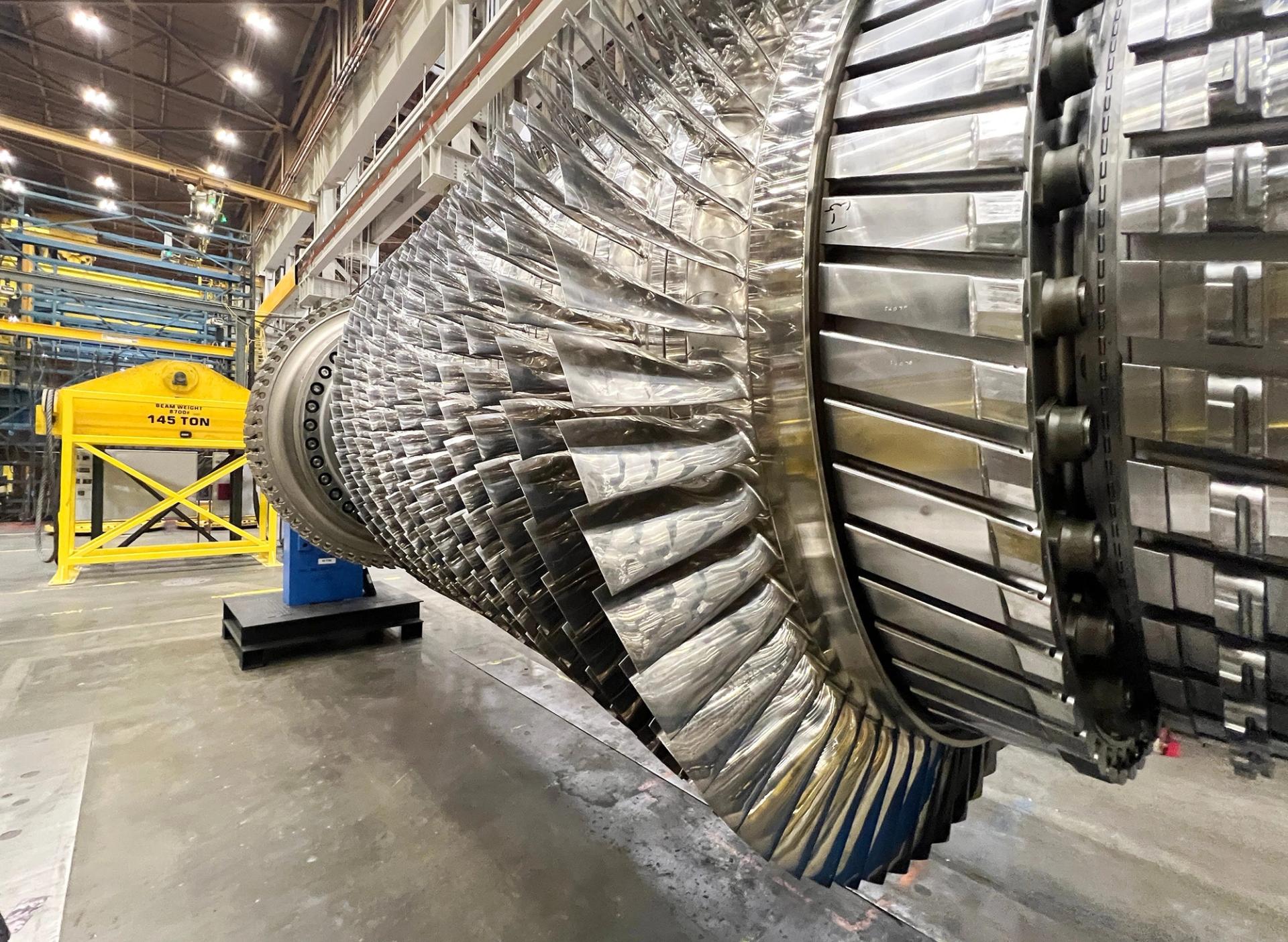 A GE gas turbine. 