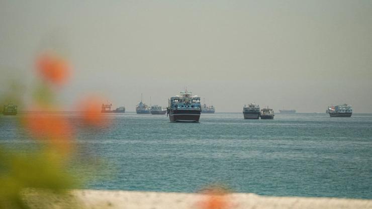 Vessels on the Strait of Hormuz.
