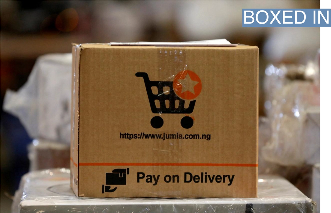A Jumia delivery box.