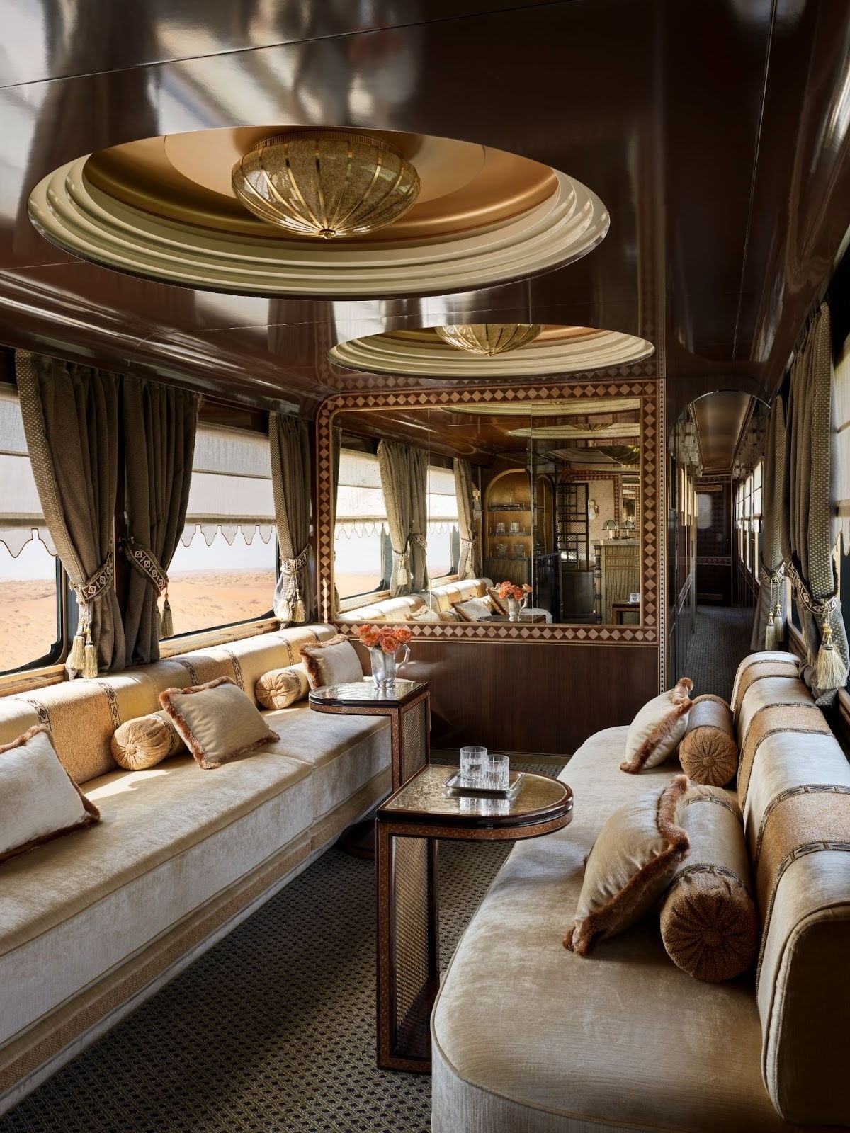 Luxury train interior