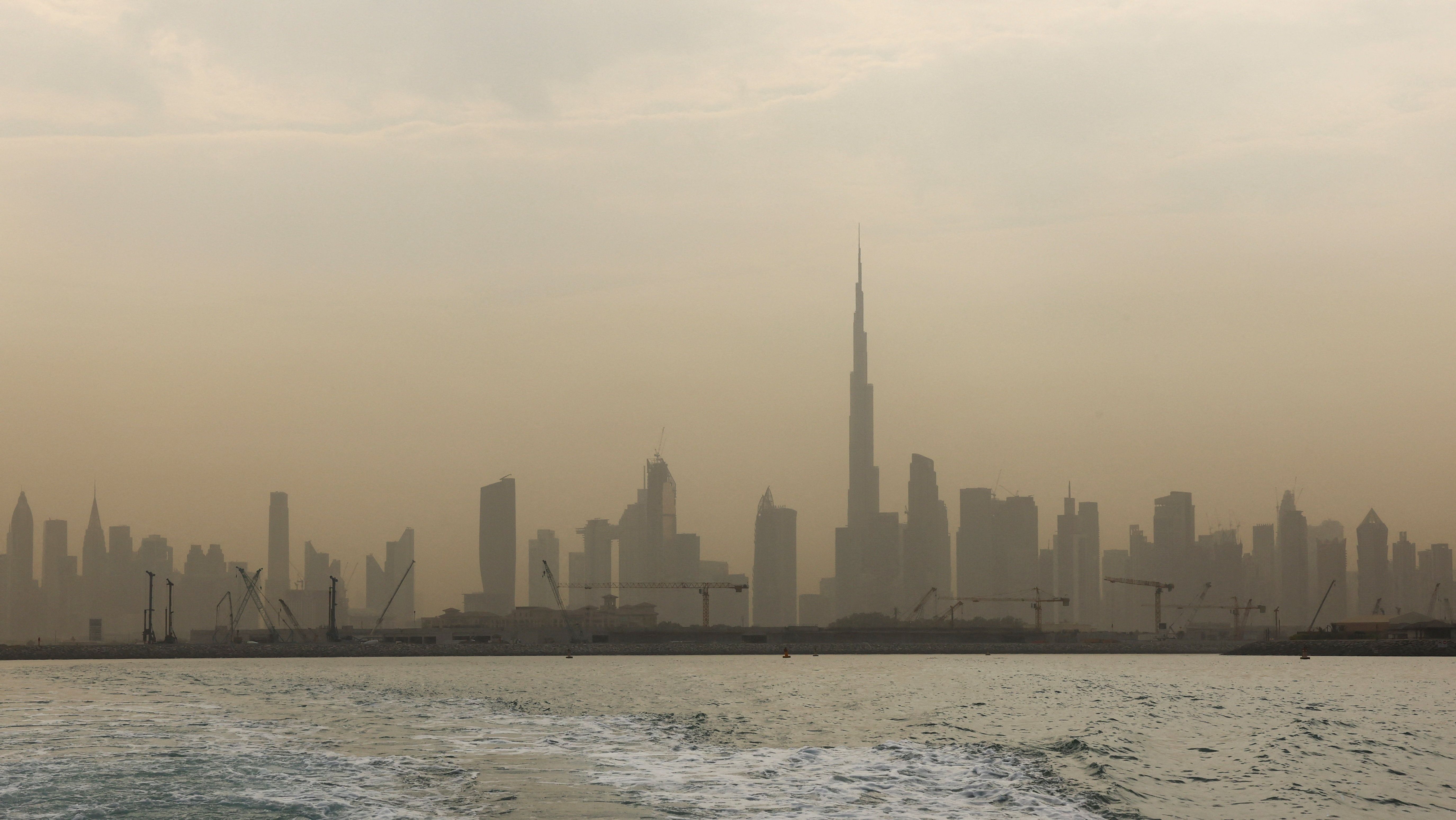 Dubai skyline.