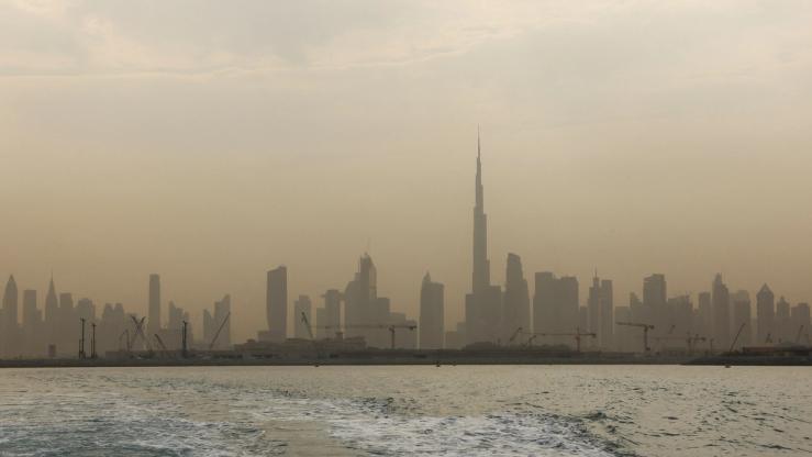 Dubai skyline.