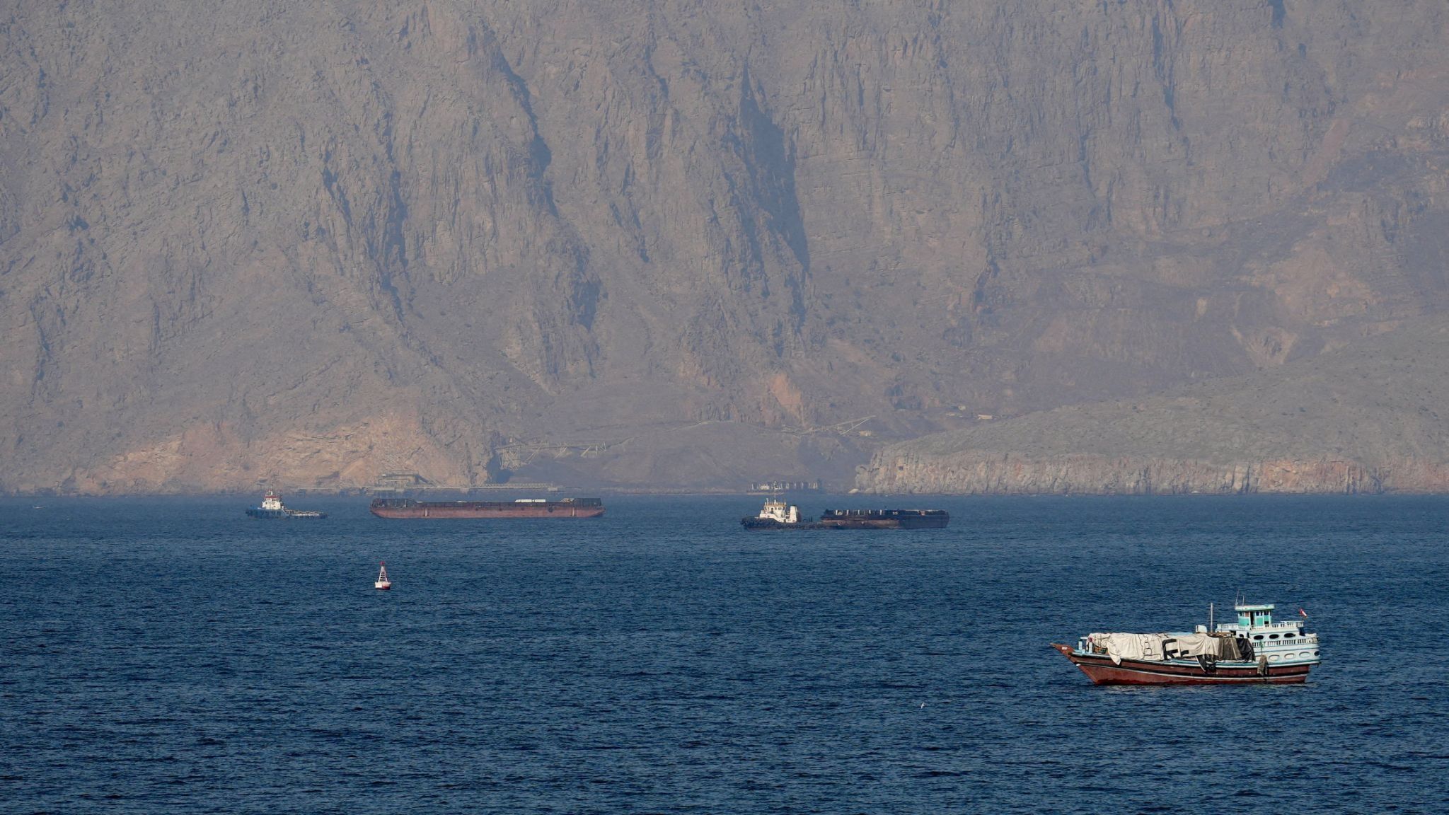 Ships in the Strait of Hormuz