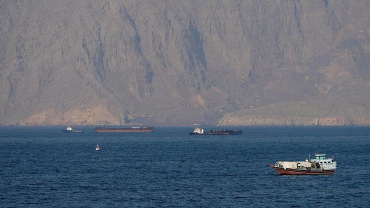 Ships in the Strait of Hormuz