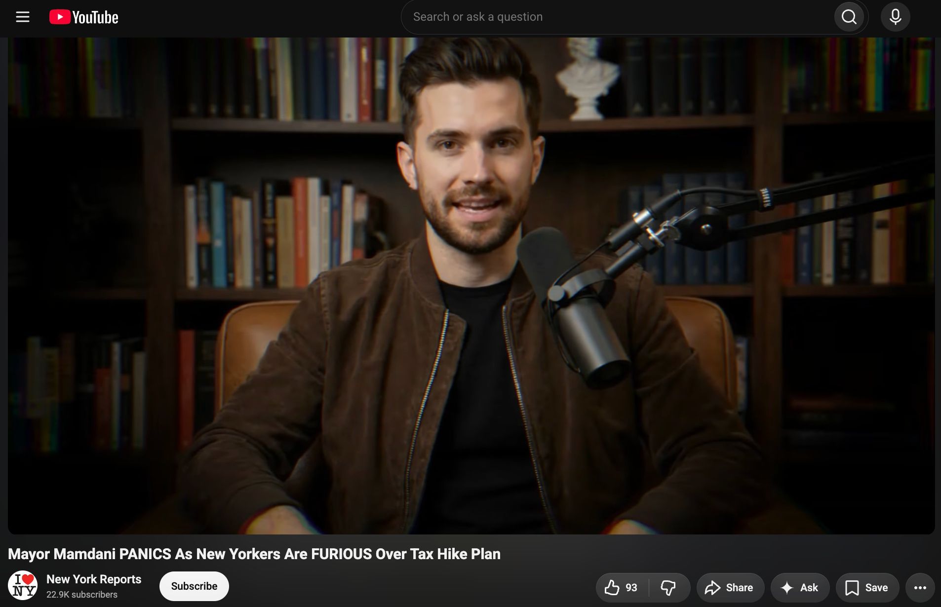 A screenshot from New York Reports. 