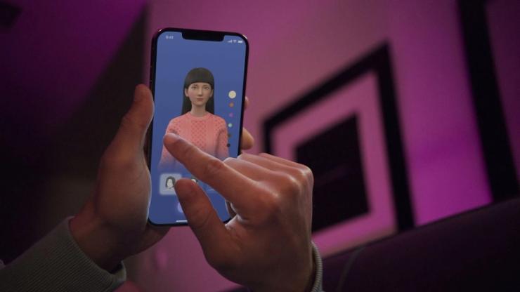 A user interacts with a smartphone app to customize an avatar for a personal artificial intelligence chatbot, known as a Replika.