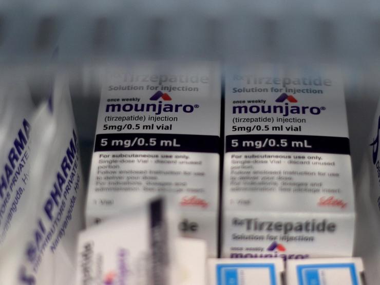 Vials of Eli Lilly’s Mounjaro.