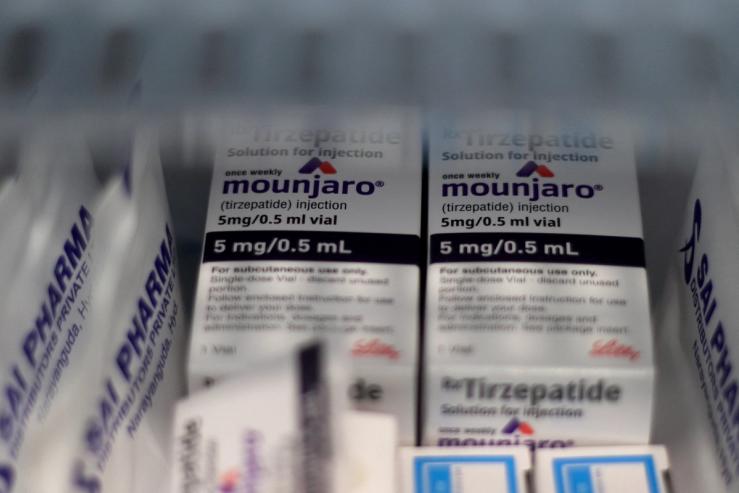 Vials of Eli Lilly’s Mounjaro.
