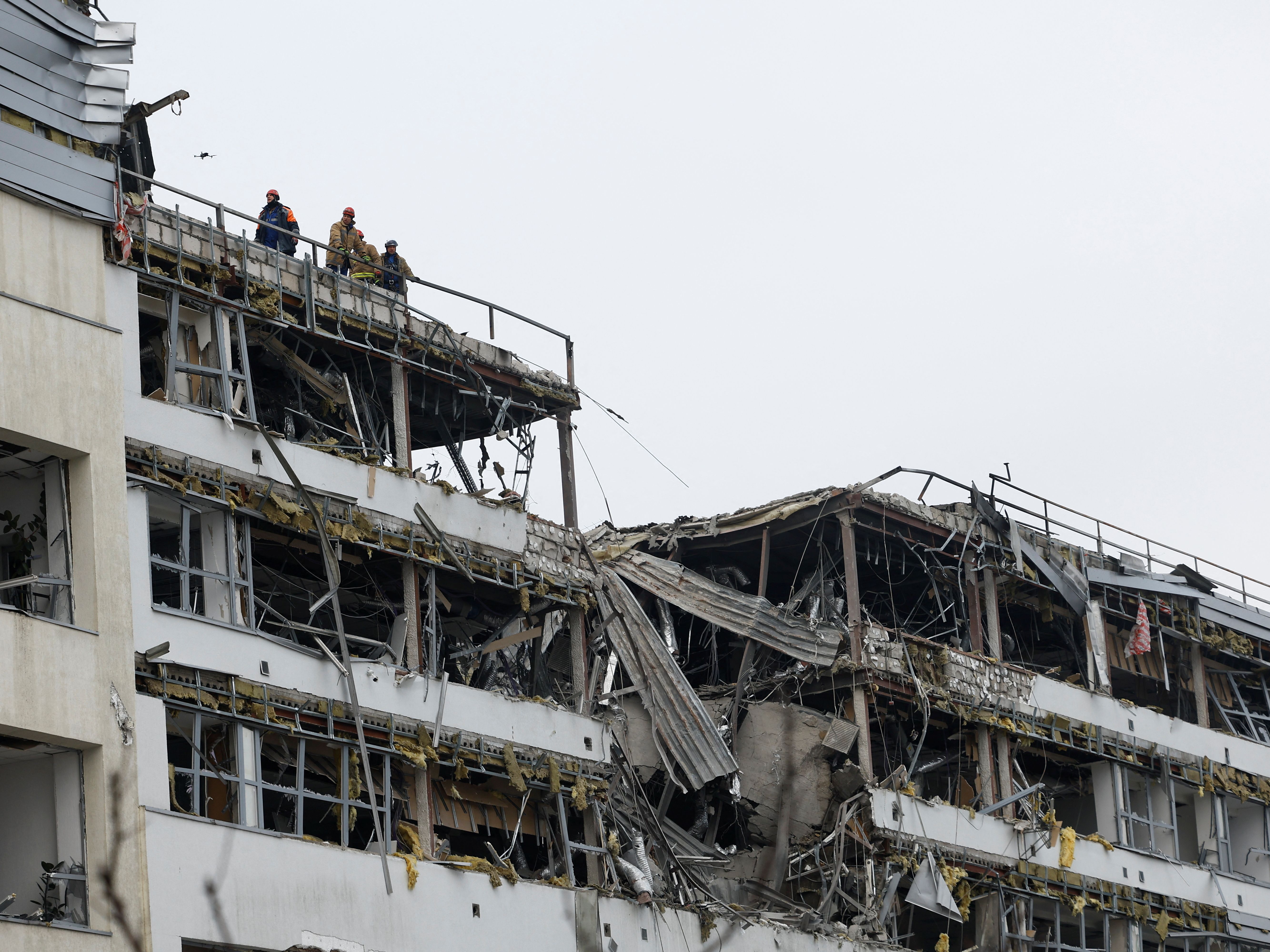 Strike damage in Kyiv