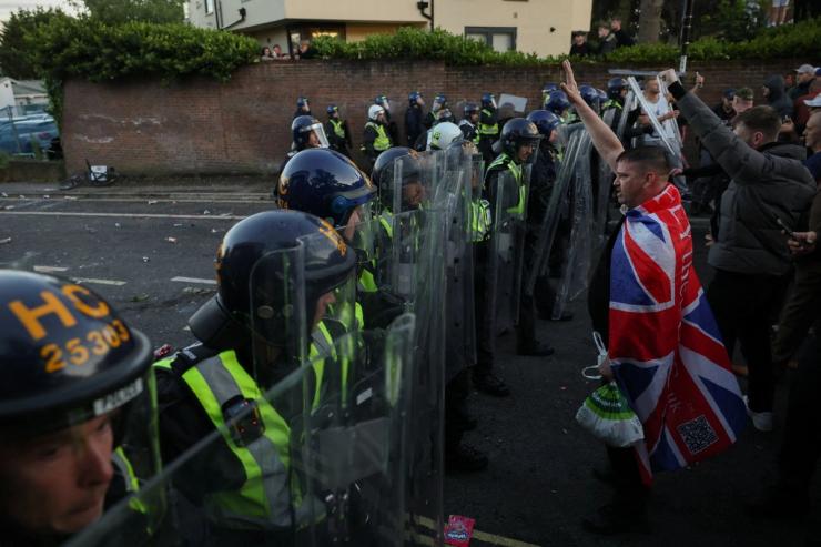 Protesters in Southampton.
