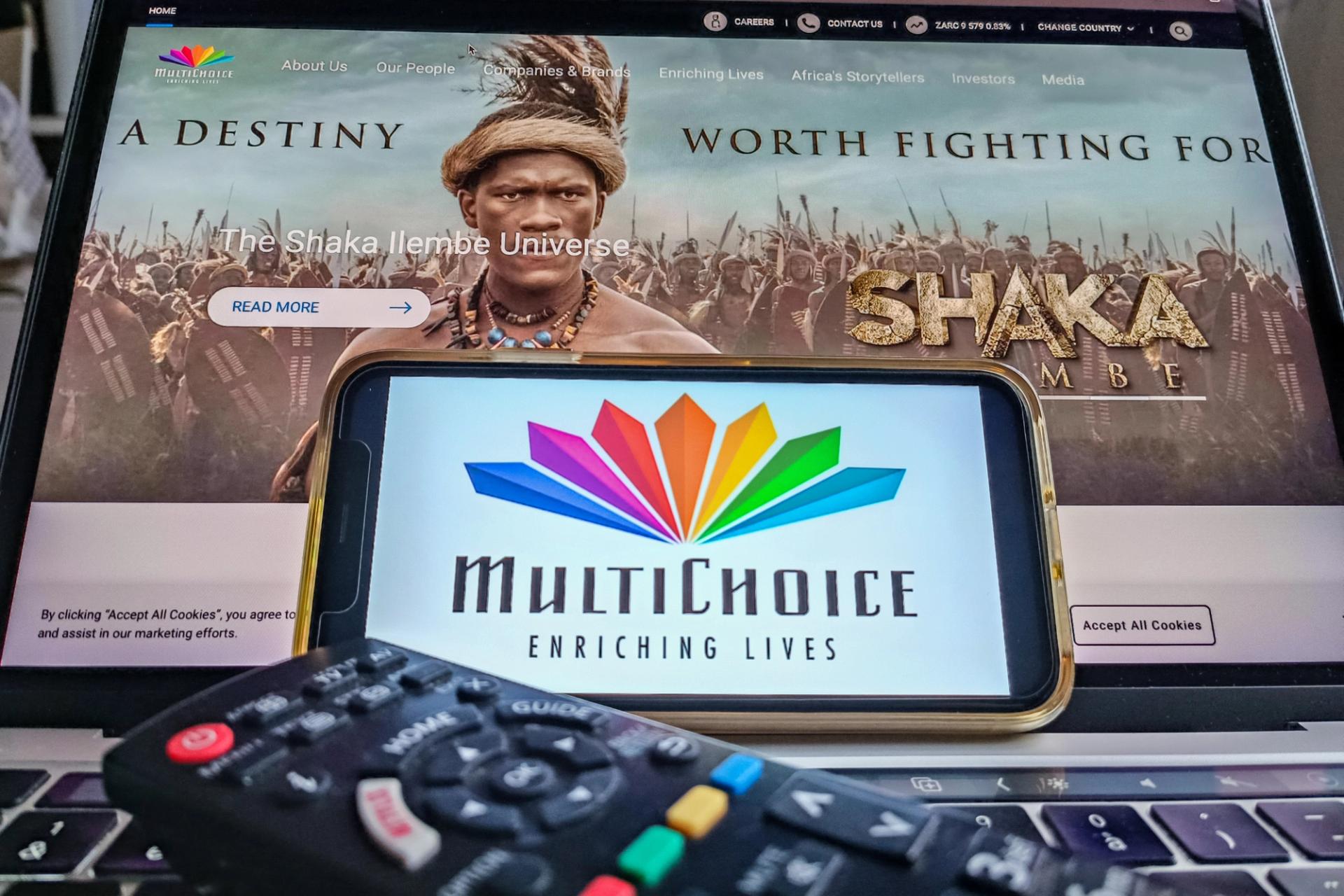 A MultiChoice logo. 