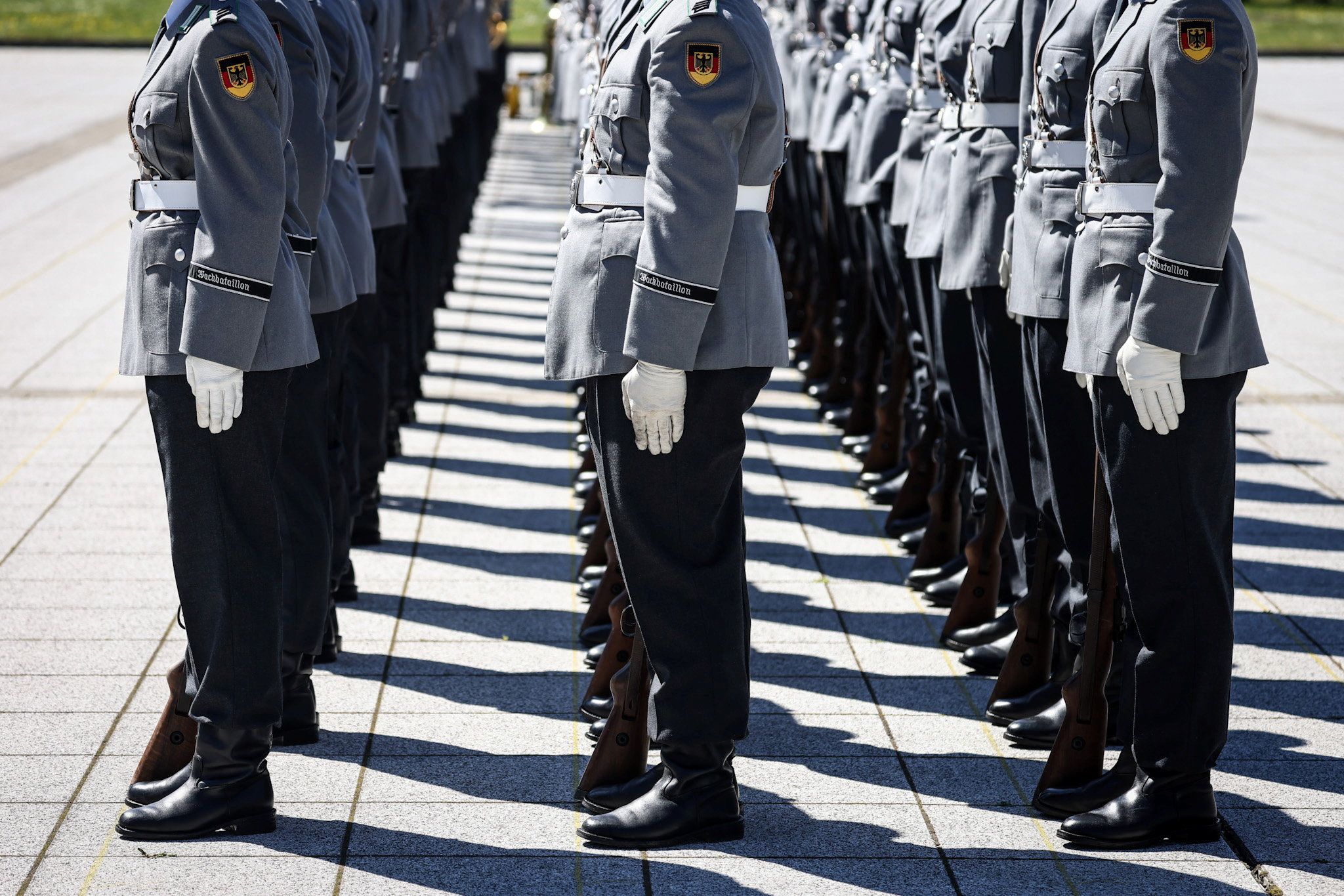 German soldiers in dress uniform