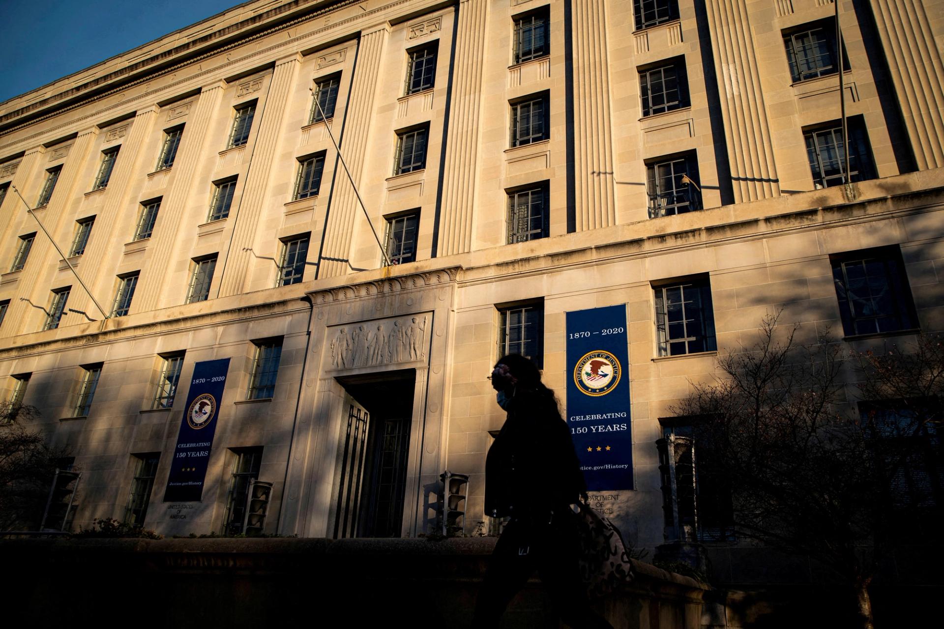 The Department of Justice building.