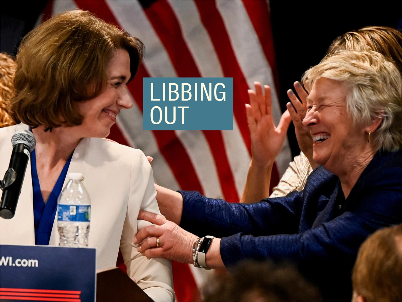 Susan Crawford smiles at a supporter