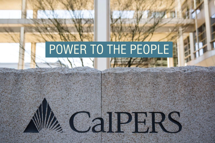 A view of California Public Employees’ Retirement System (CalPERS) headquarters in Sacramento, California.