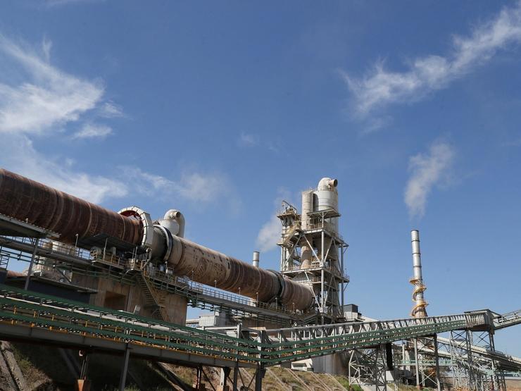 A roasting plant during a site visit by Zimbabwean Minister of Mines and Mining Development Polite Kambamura at Prospect Lithium Zimbabwe.