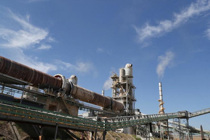 A roasting plant during a site visit by Zimbabwean Minister of Mines and Mining Development Polite Kambamura at Prospect Lithium Zimbabwe.