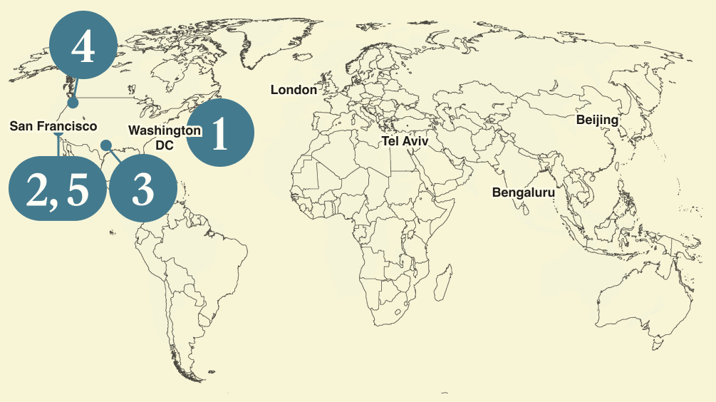 A map of the world.