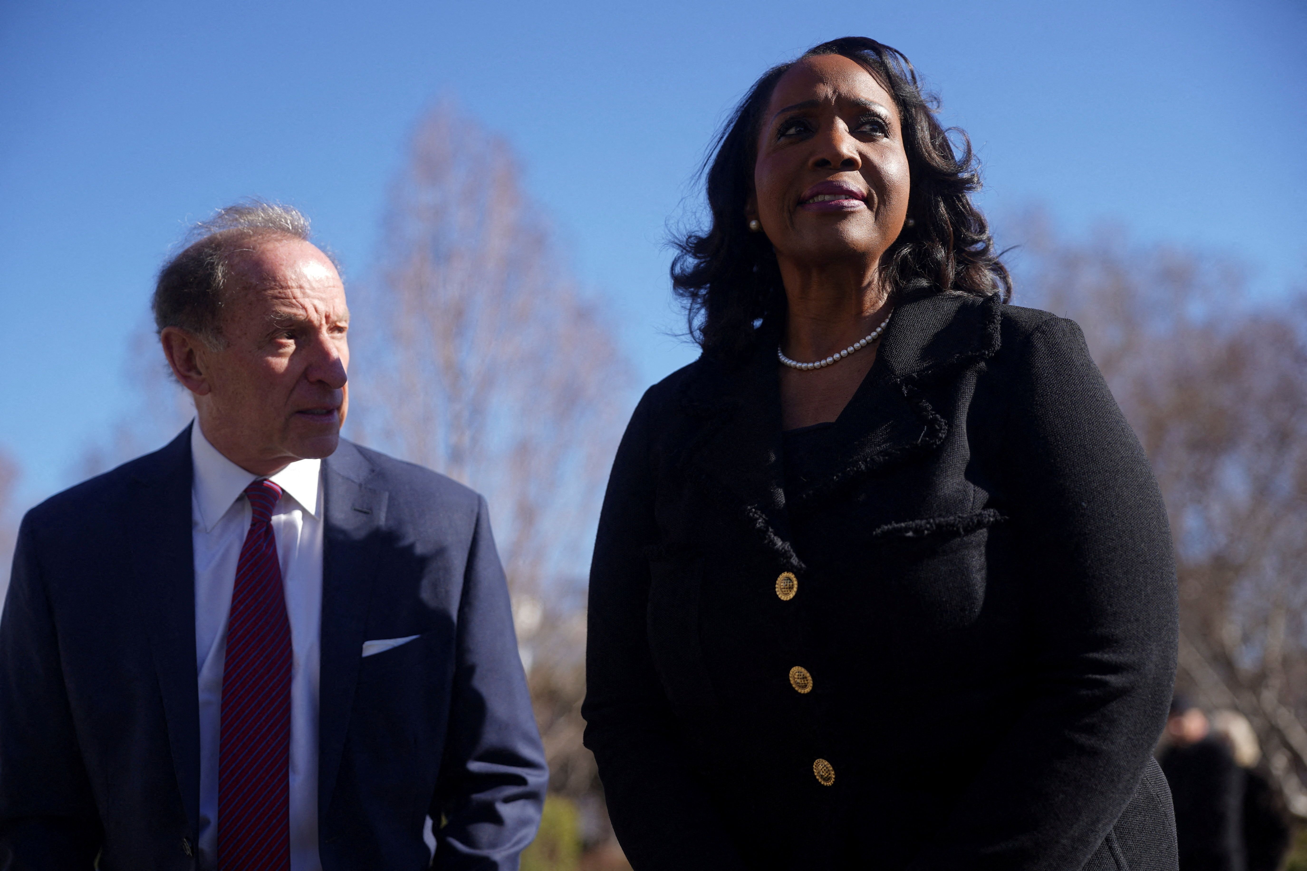 Fed Governor Lisa Cook and her attorney, Abbe Lowell 