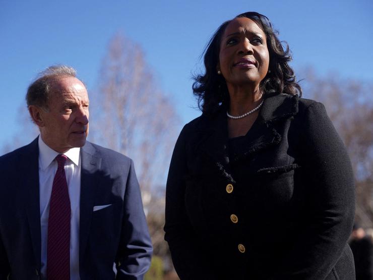 Fed Governor Lisa Cook and her attorney, Abbe Lowell