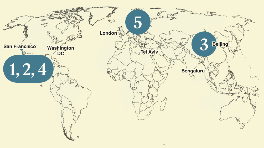 A map of the world.