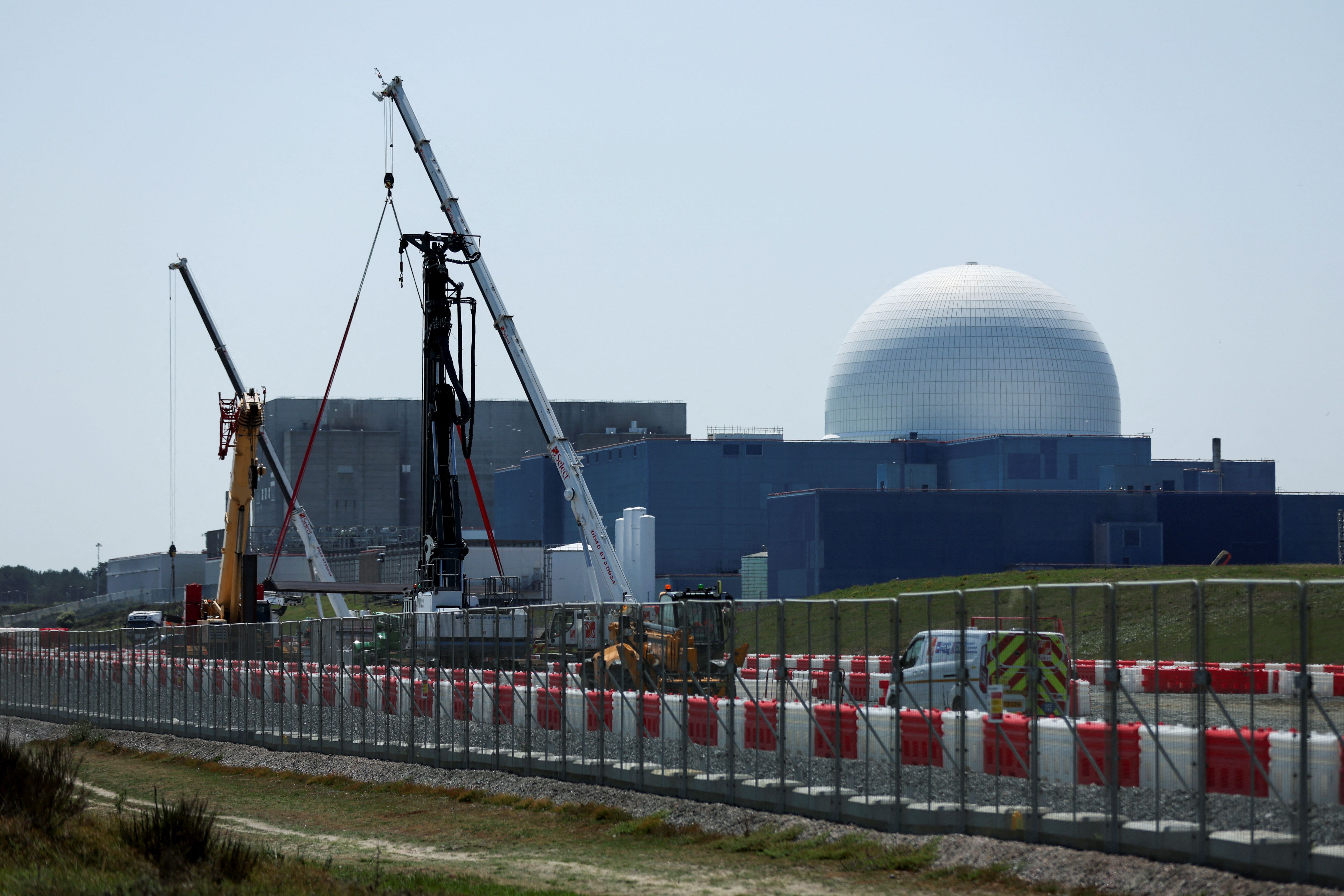 Construction works on the site of the new Sizewell C nuclear power plant in Suffolk.