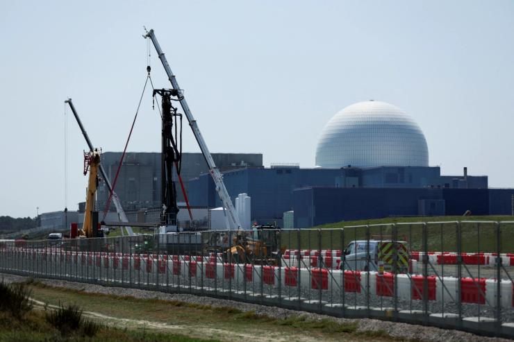 Construction works on the site of the new Sizewell C nuclear power plant in Suffolk.