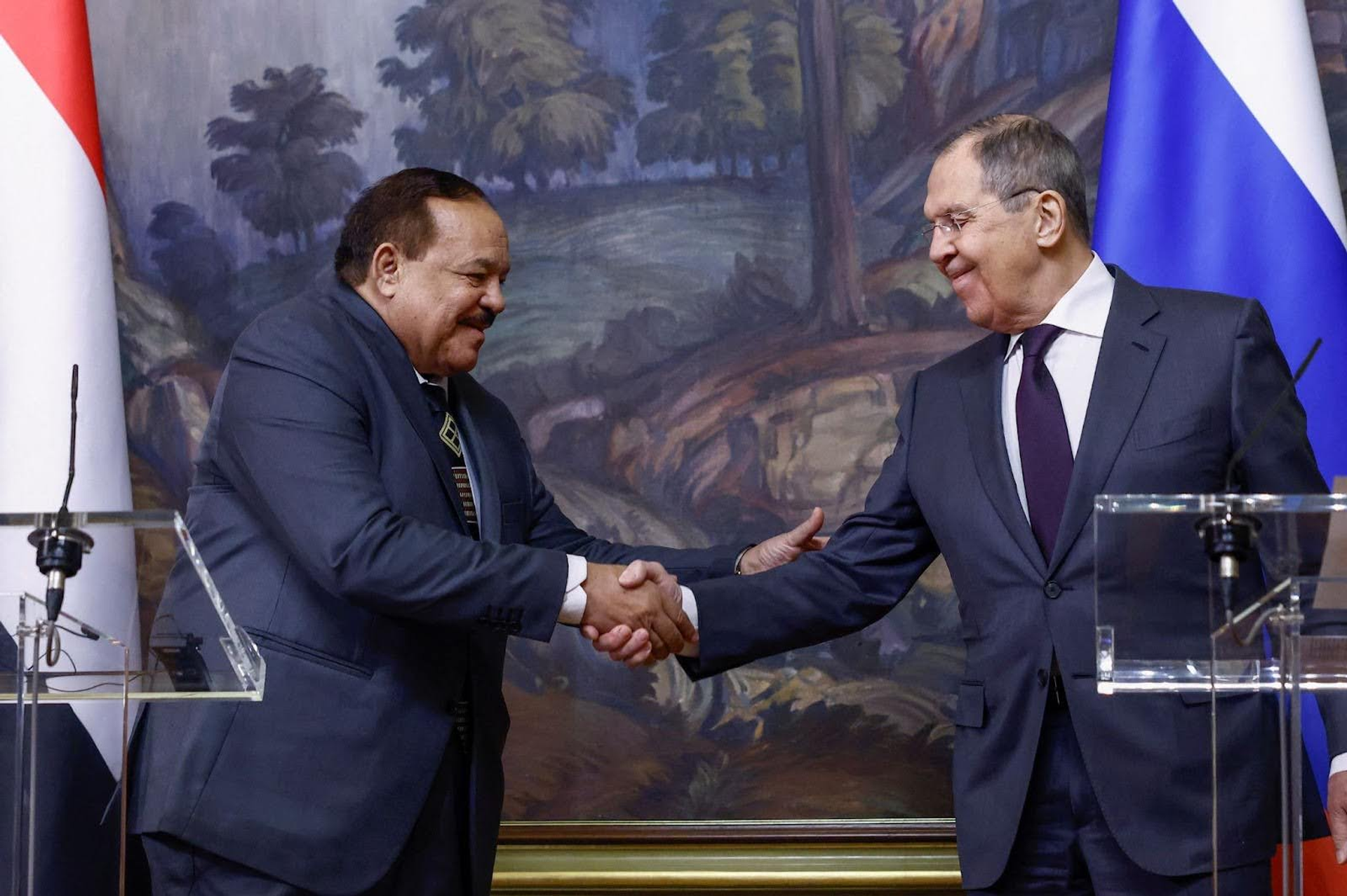 The foreign ministers of Sudan and Russia. 