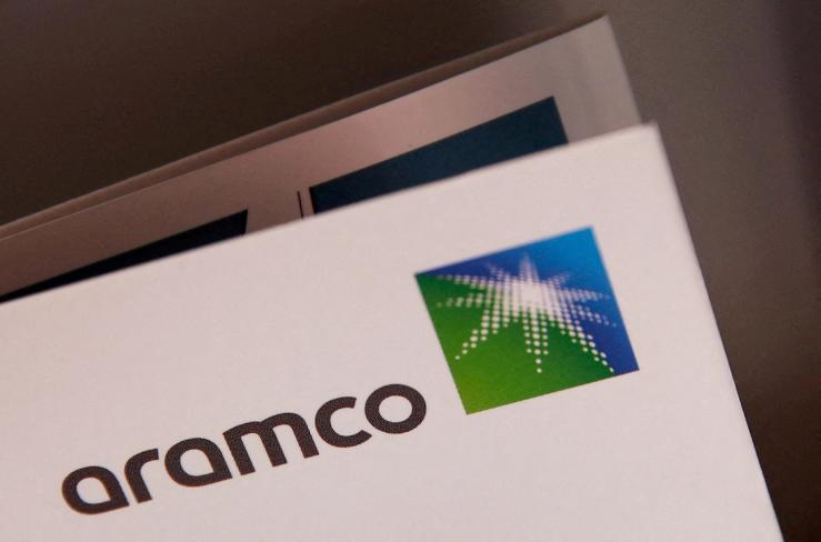 The logo of Saudi Aramco.