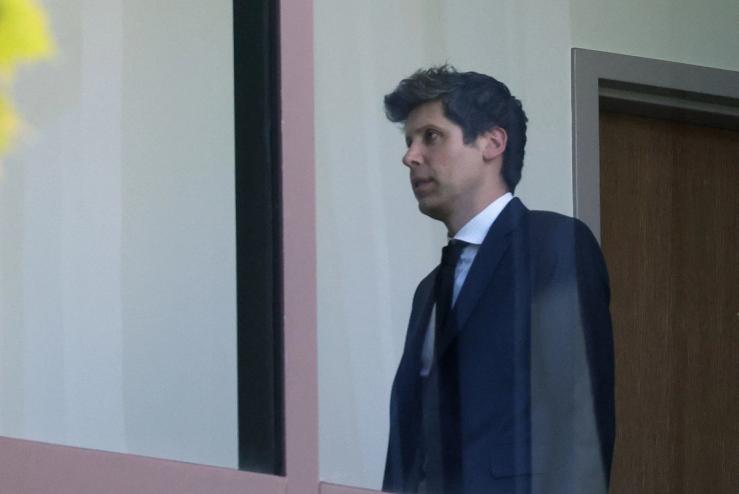 OpenAI CEO Sam Altman at a US courthouse.