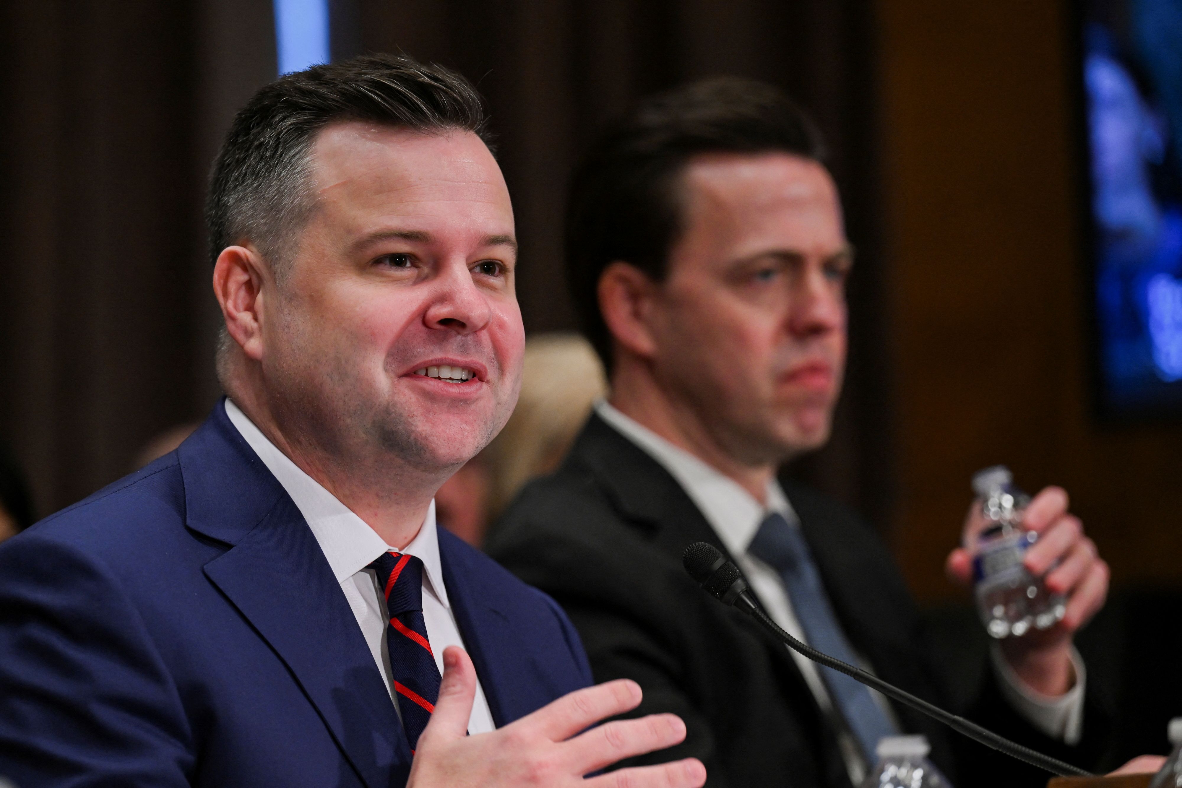 FHFA DIrector Bill Pulte, at left