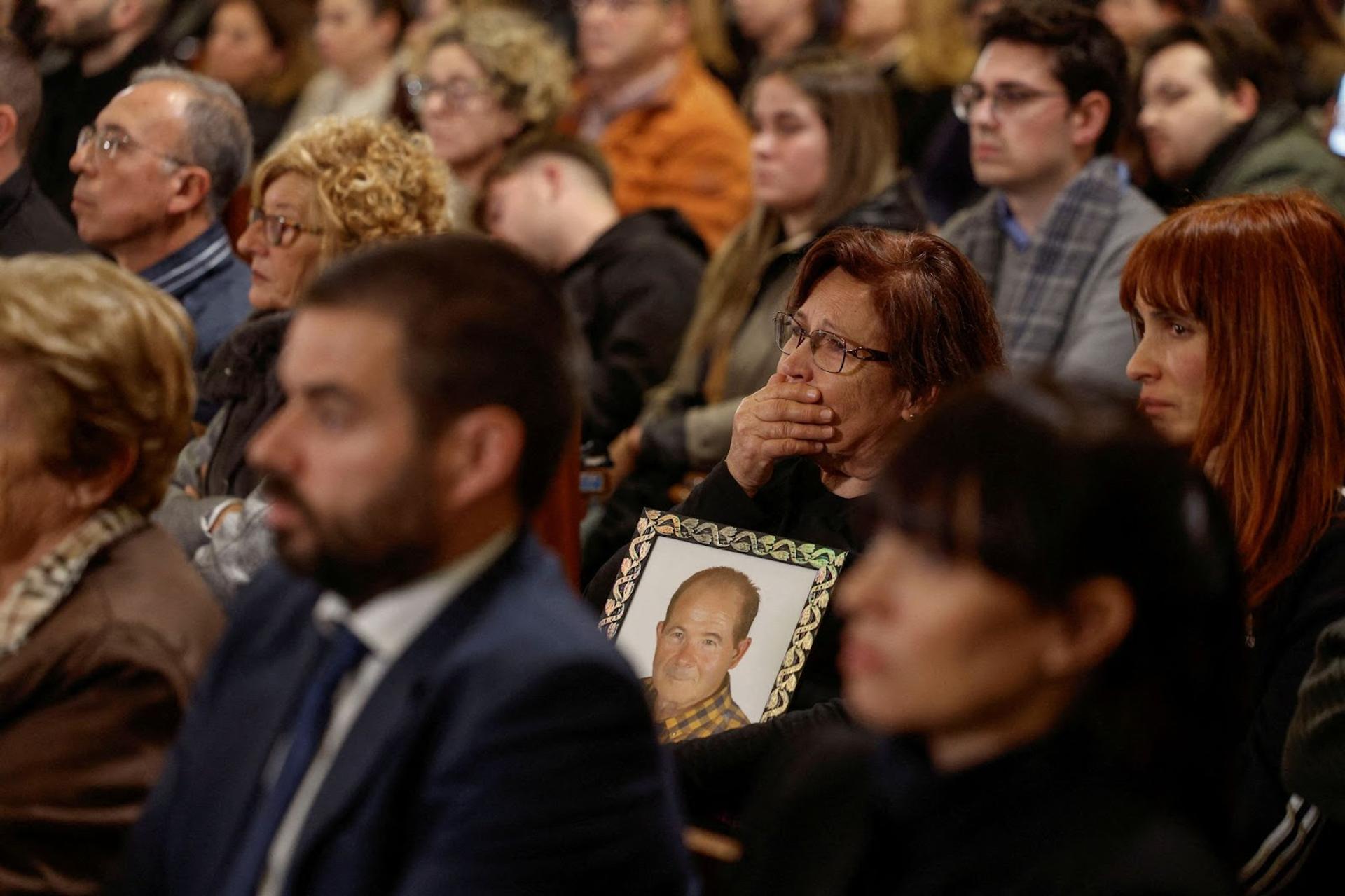 A funeral for the victims of Valencia’s floods in December.