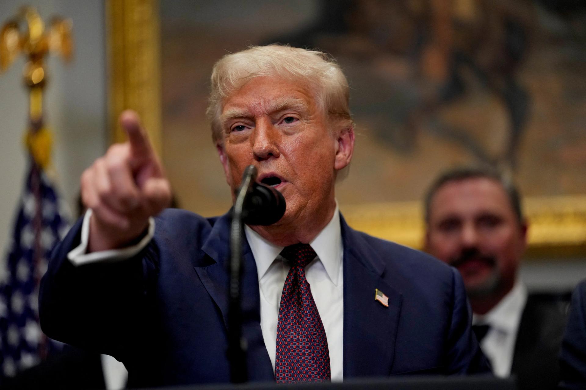 US President Donald Trump at the White House.