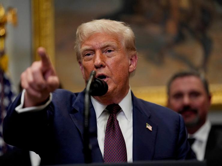 US President Donald Trump at the White House.