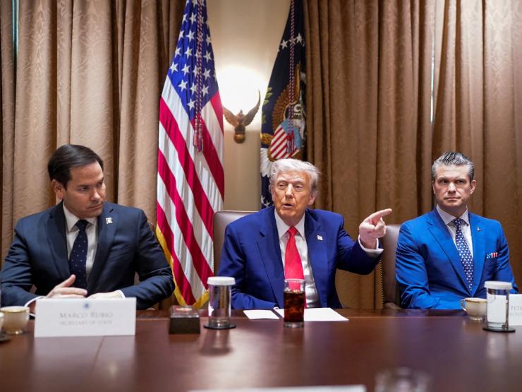Marco Rubio, Donald Trump and Pete Hegseth