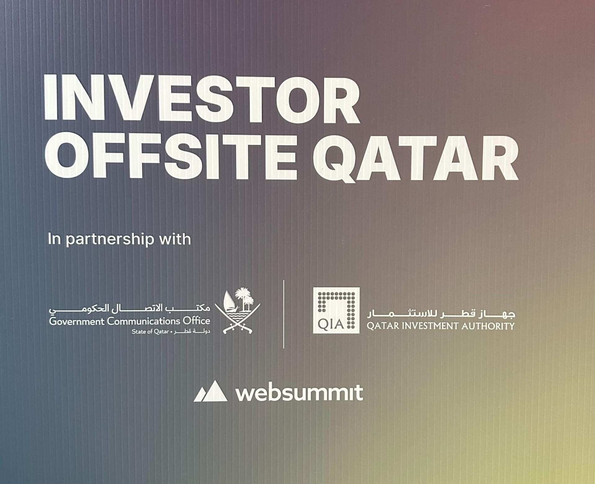 sign outside off-site event at Web Summit Qatar