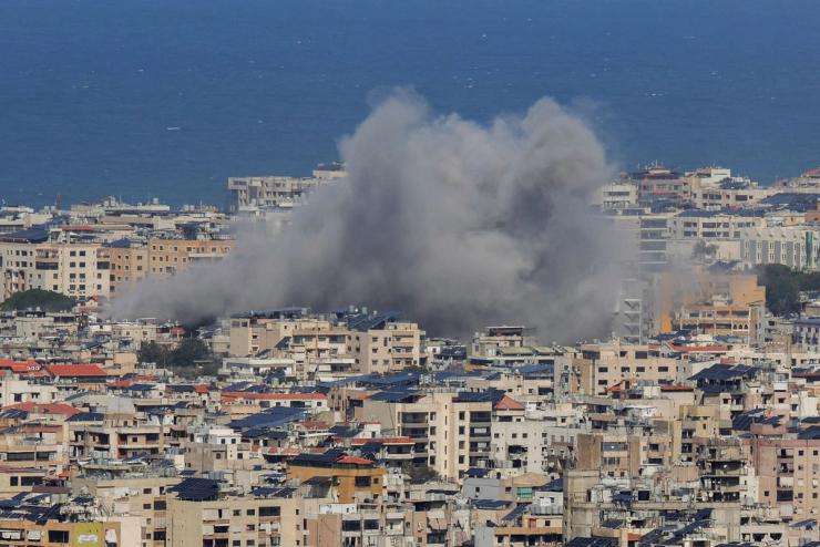 Smoke rises from Beirut
