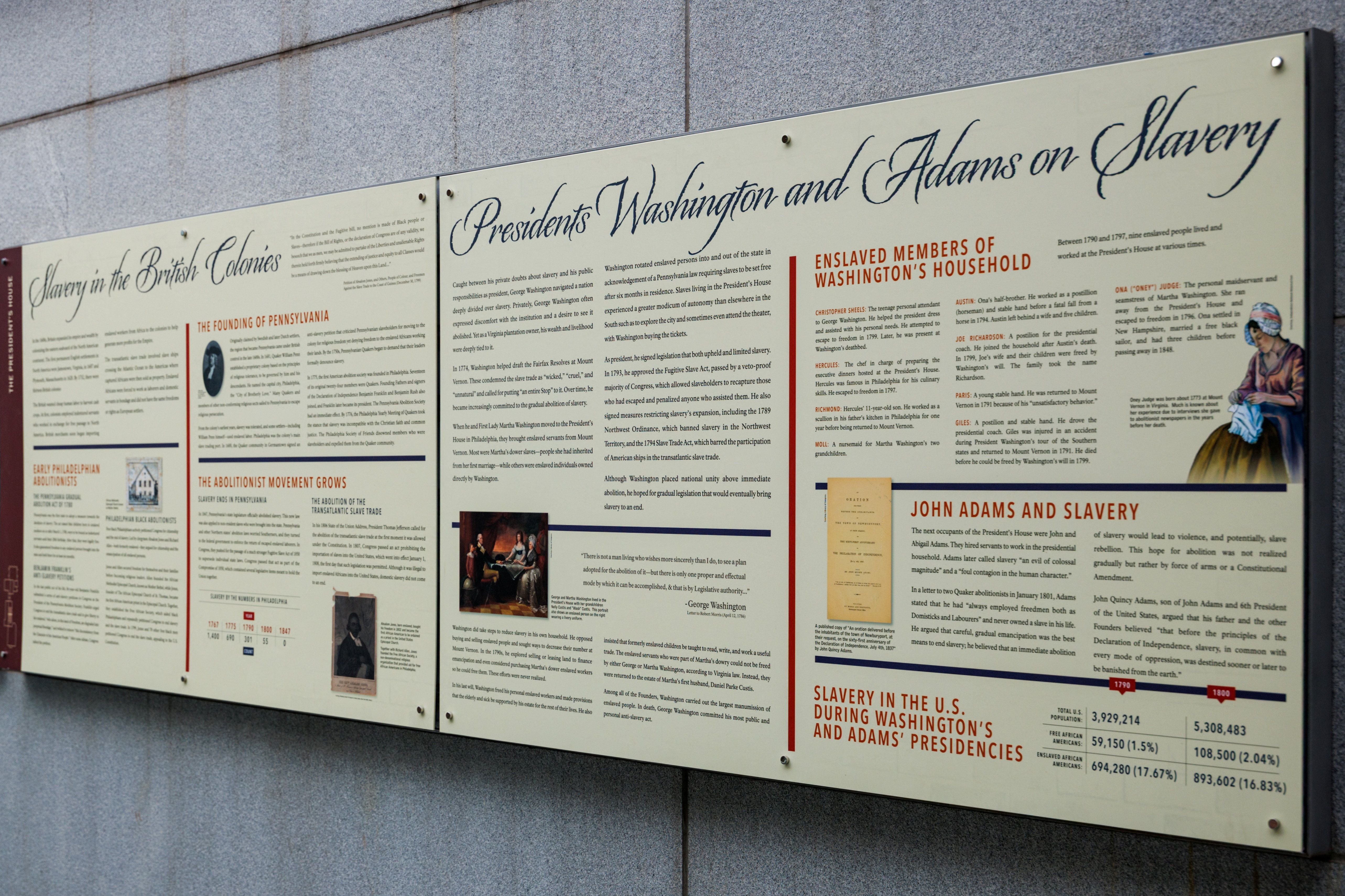 The informational panels