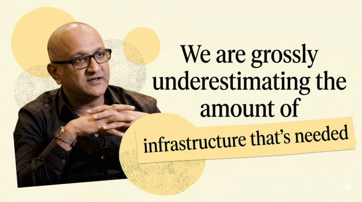 A graphic with a quote from Jeetu Patel: “We are grossly underestimating the amount of infrastructure that’s needed.”