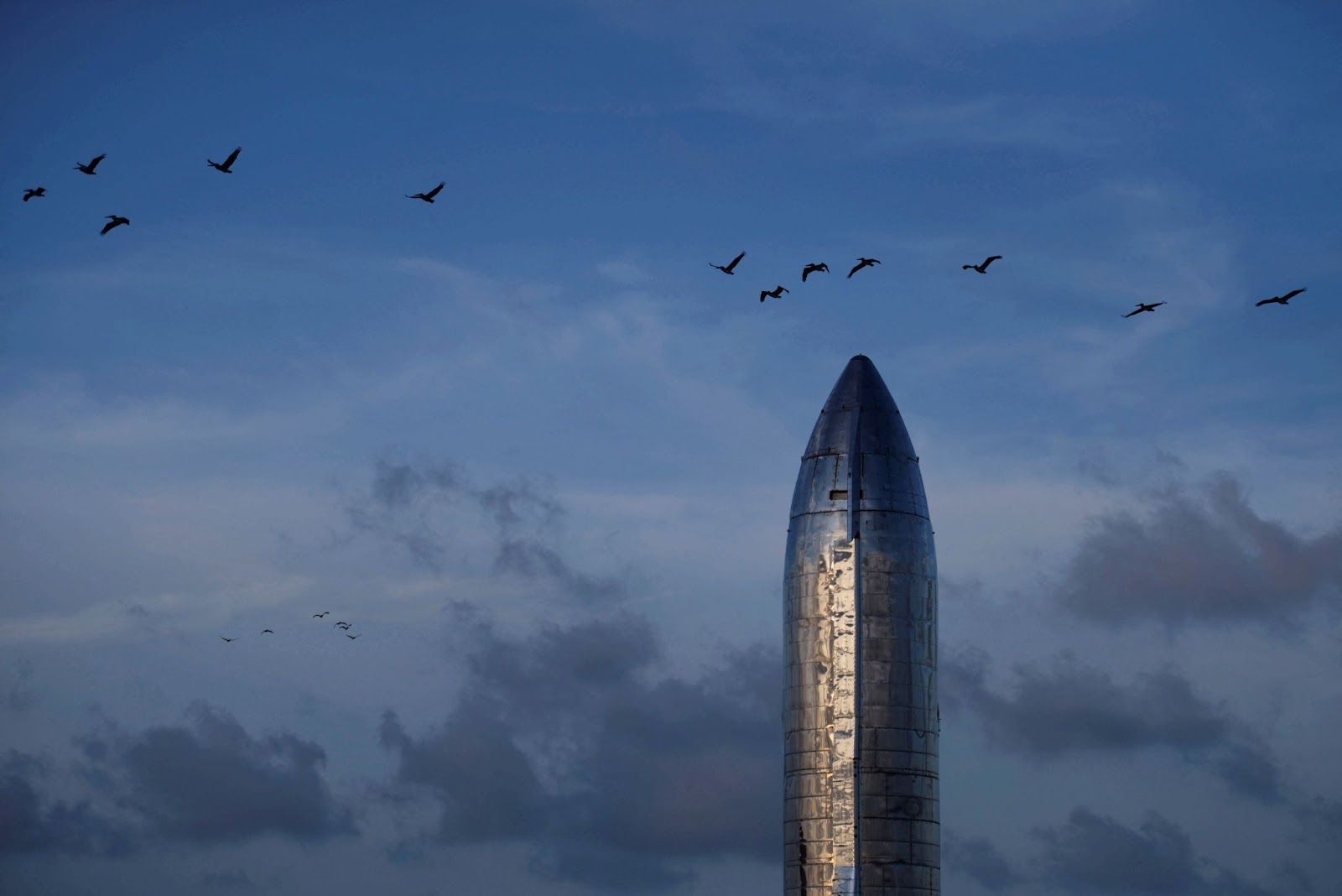 A prototype of SpaceX’s Starship spacecraft.