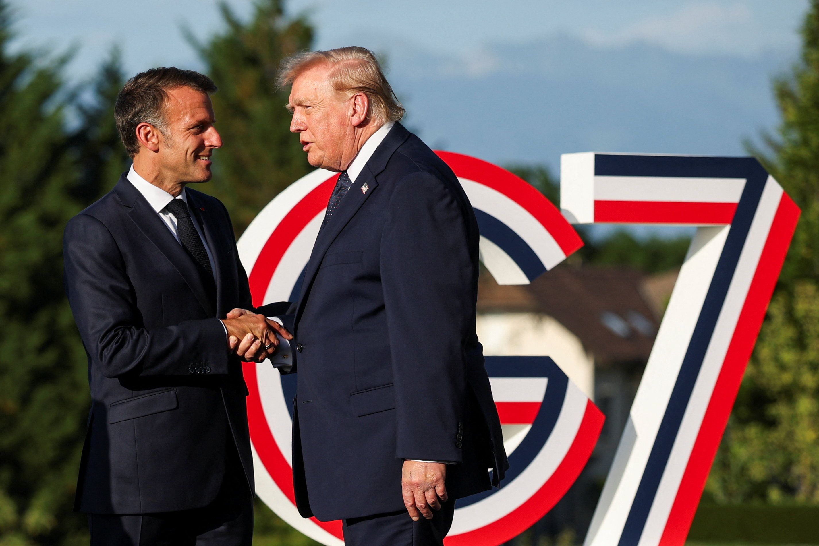 French President Emmanuel Macron and US President Donald Trump