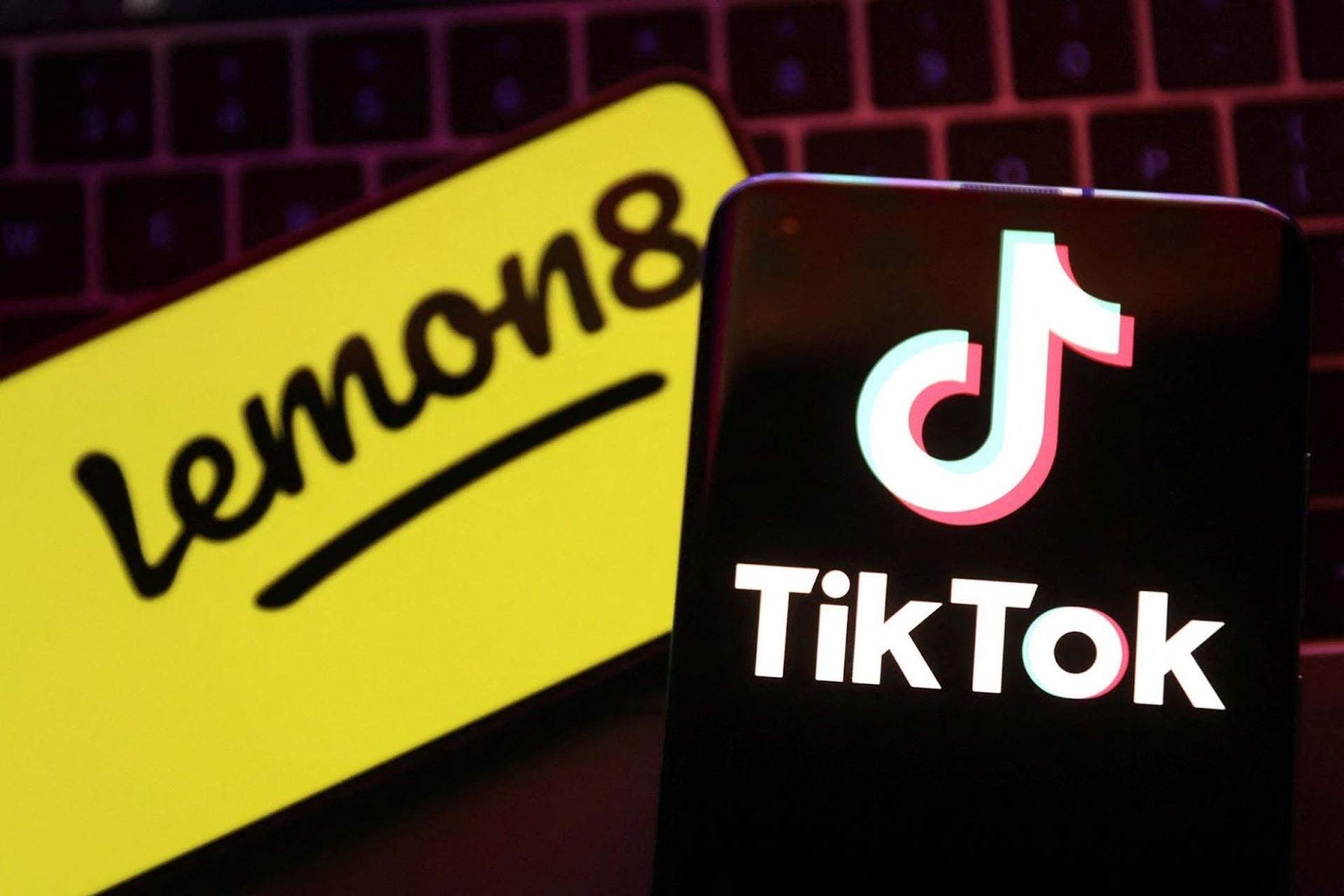 Logo of TikTok and Lemon8.