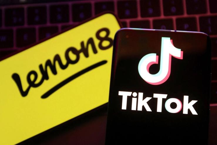 Logo of TikTok and Lemon8.