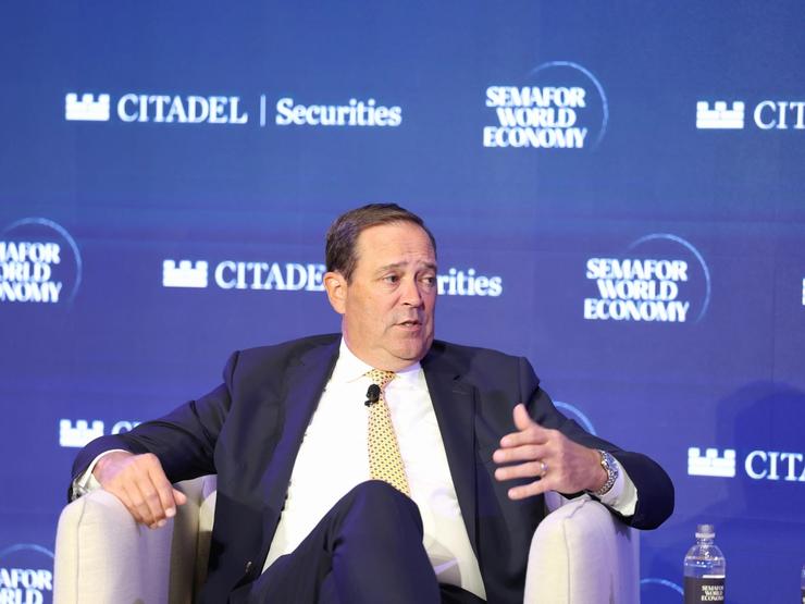 Chuck Robbins (Chairman & CEO - Cisco)speaks on stage during Semafor World Economy 2026 on April 15, 2026 in Washington, DC.