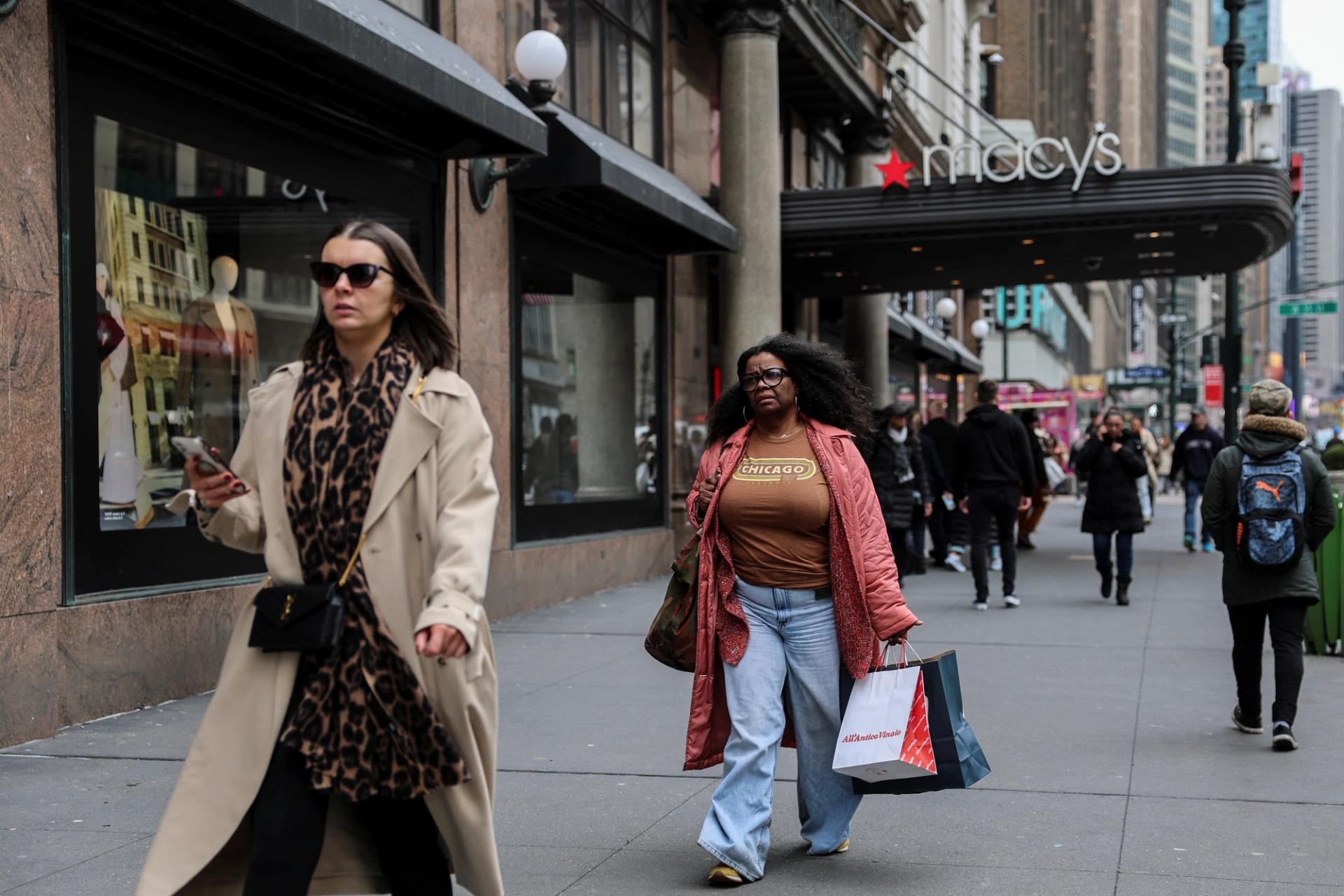 Shoppers in New York City