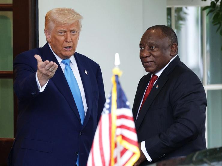 US President Donald Trump and South African President Cyril Ramaphosa.