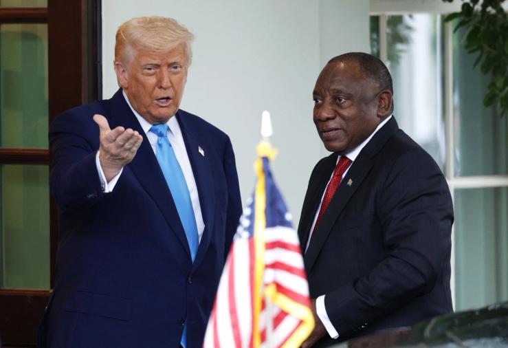 US President Donald Trump and South African President Cyril Ramaphosa.