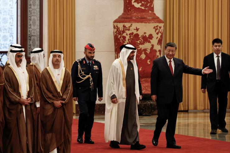 United Arab Emirates President Sheikh Mohammed bin Zayed Al Nahyan and Chinese President Xi Jinping